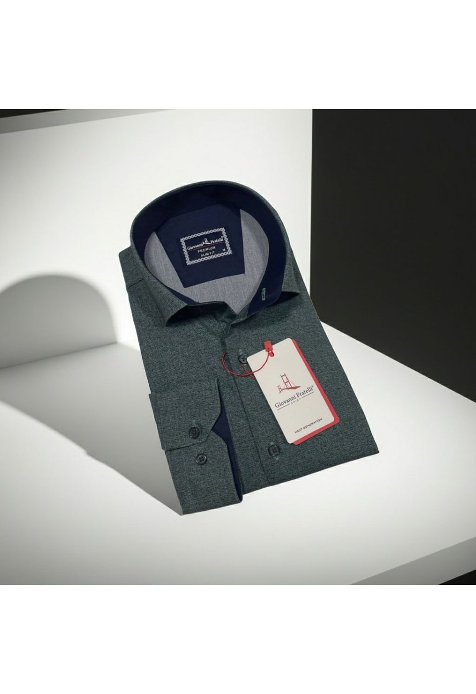 Slim Fit Uzun Kol Desenli Erkek Gömlek 3GMK314108005 - Giovanni Fratelli
