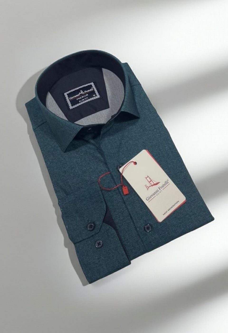 Slim Fit Uzun Kol Desenli Erkek Gömlek 3GMK314108009