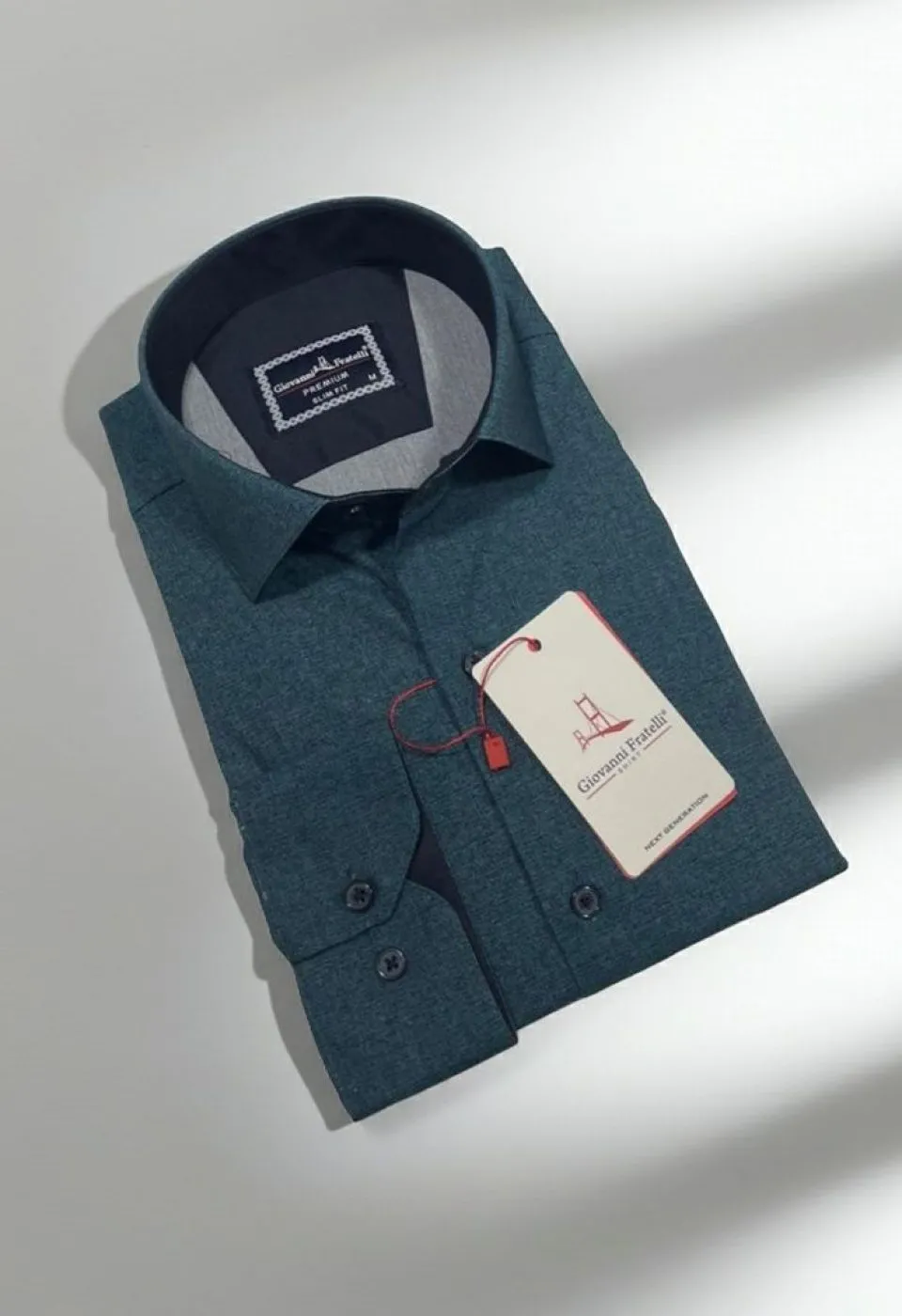 Slim Fit Uzun Kol Desenli Erkek Gömlek 3GMK314108009