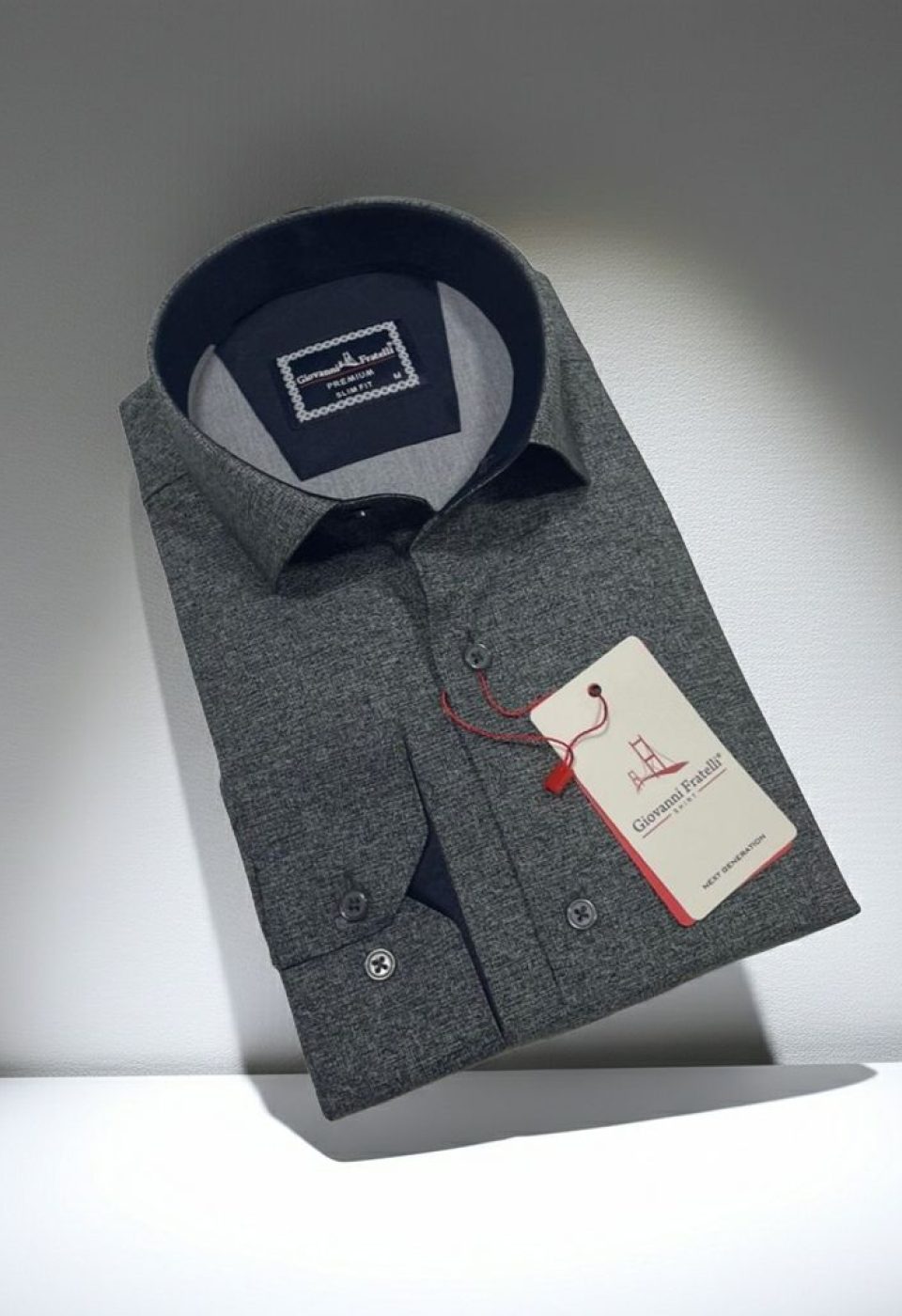 Slim Fit Uzun Kol Desenli Erkek Gömlek 3GMK314108010