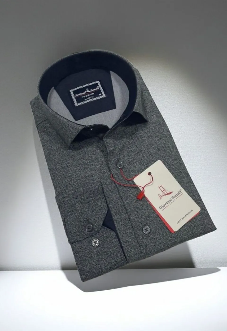 Slim Fit Uzun Kol Desenli Erkek Gömlek 3GMK314108010