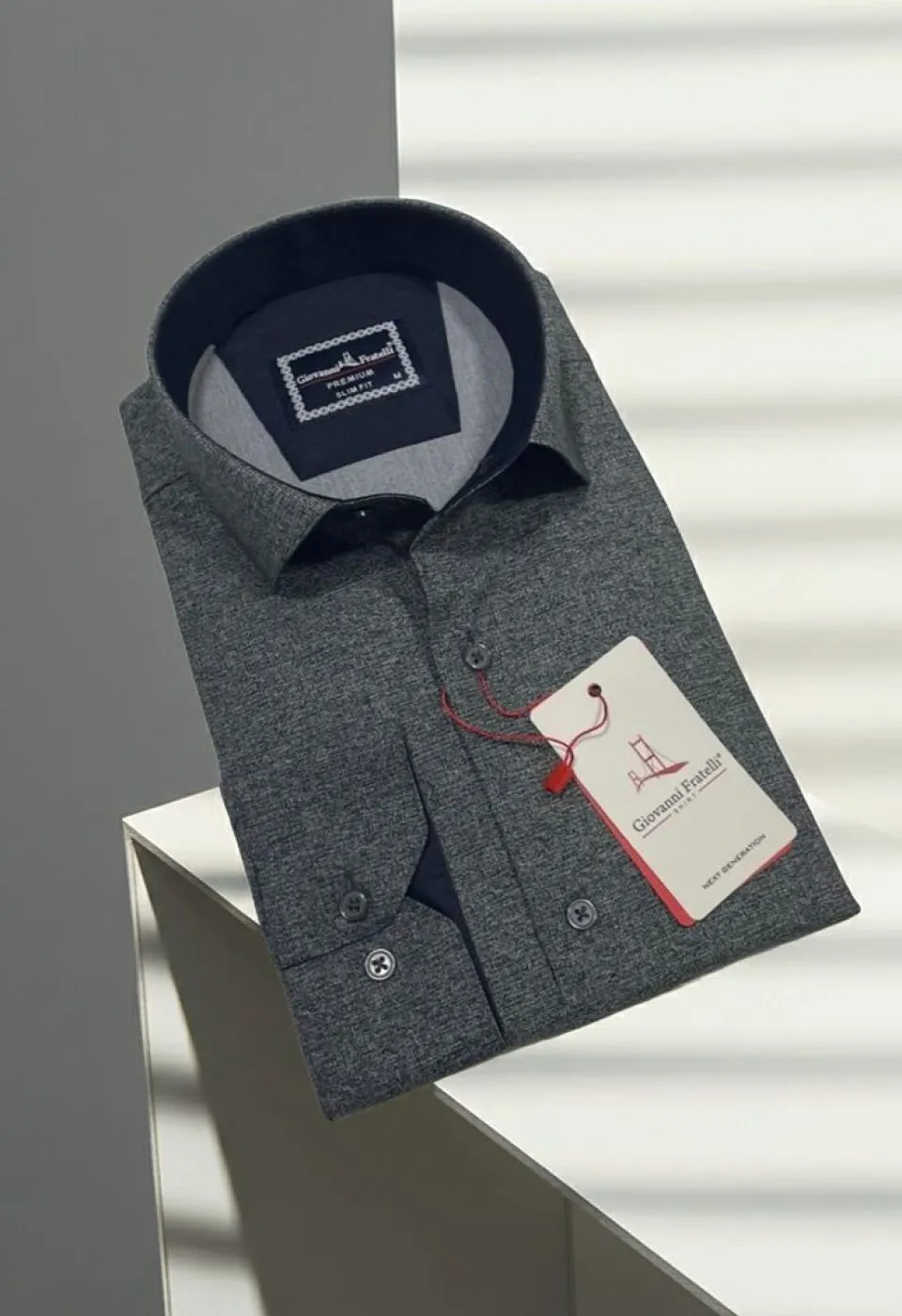 Slim Fit Uzun Kol Desenli Erkek Gömlek 3GMK314108010