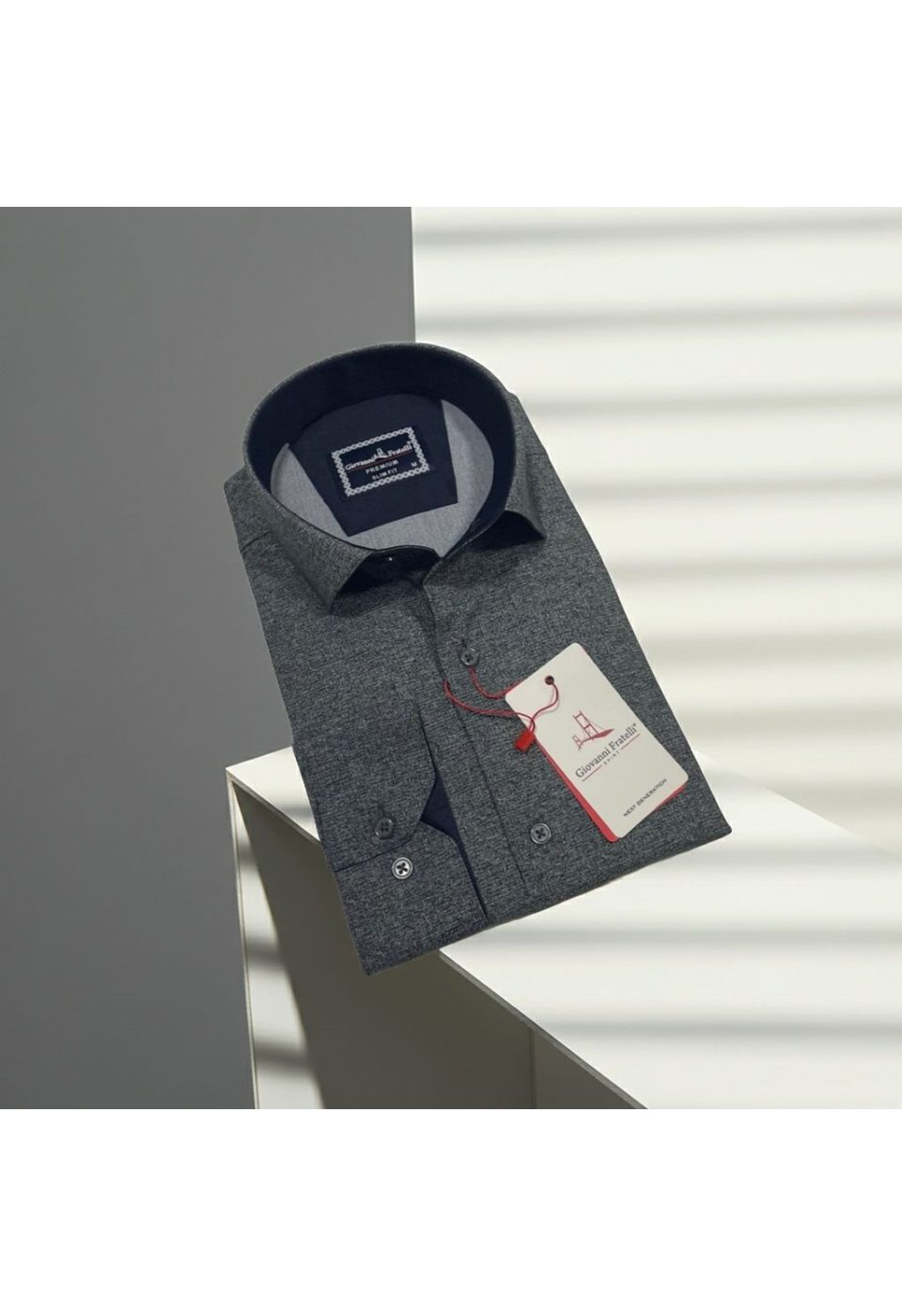 4108 CR KOT 010 Slim Fit Uzun Kol Desenli Erkek Gömlek 3GMK314108010 - Giovanni Fratelli