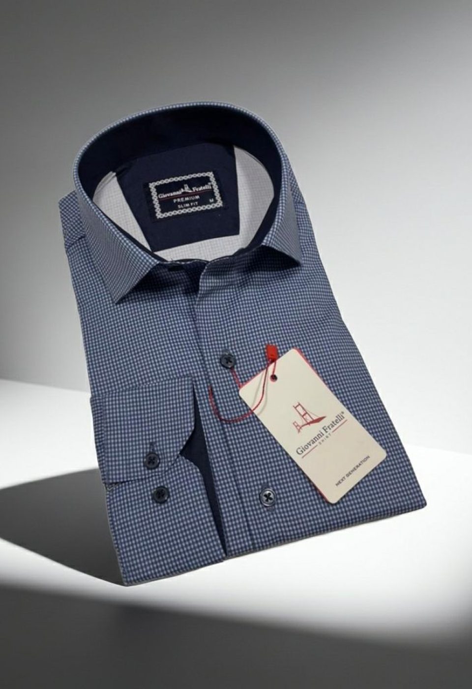 Slim Fit Uzun Kol Desenli Erkek Gömlek 3GMK314109001