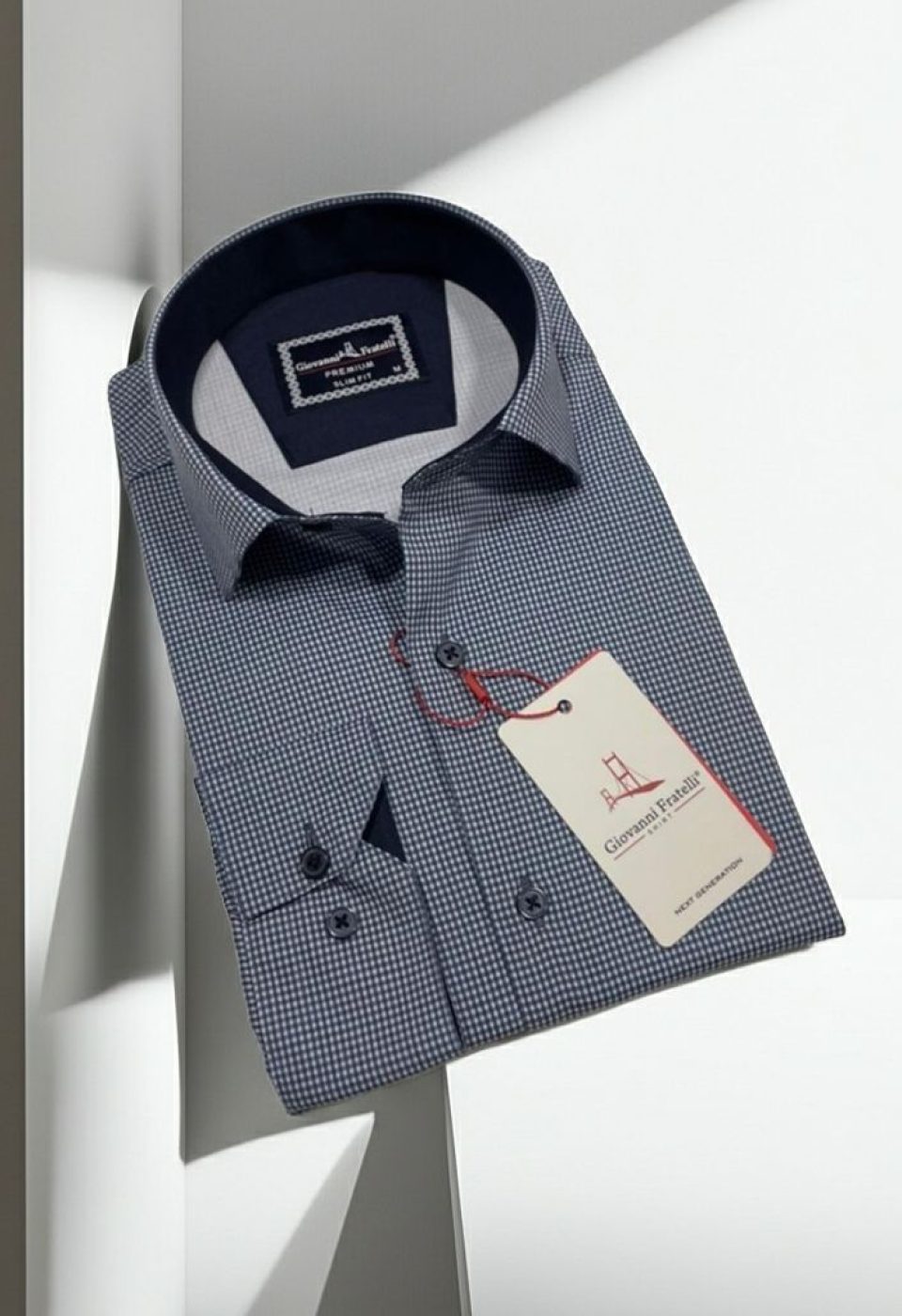 Slim Fit Uzun Kol Desenli Erkek Gömlek 3GMK314109002
