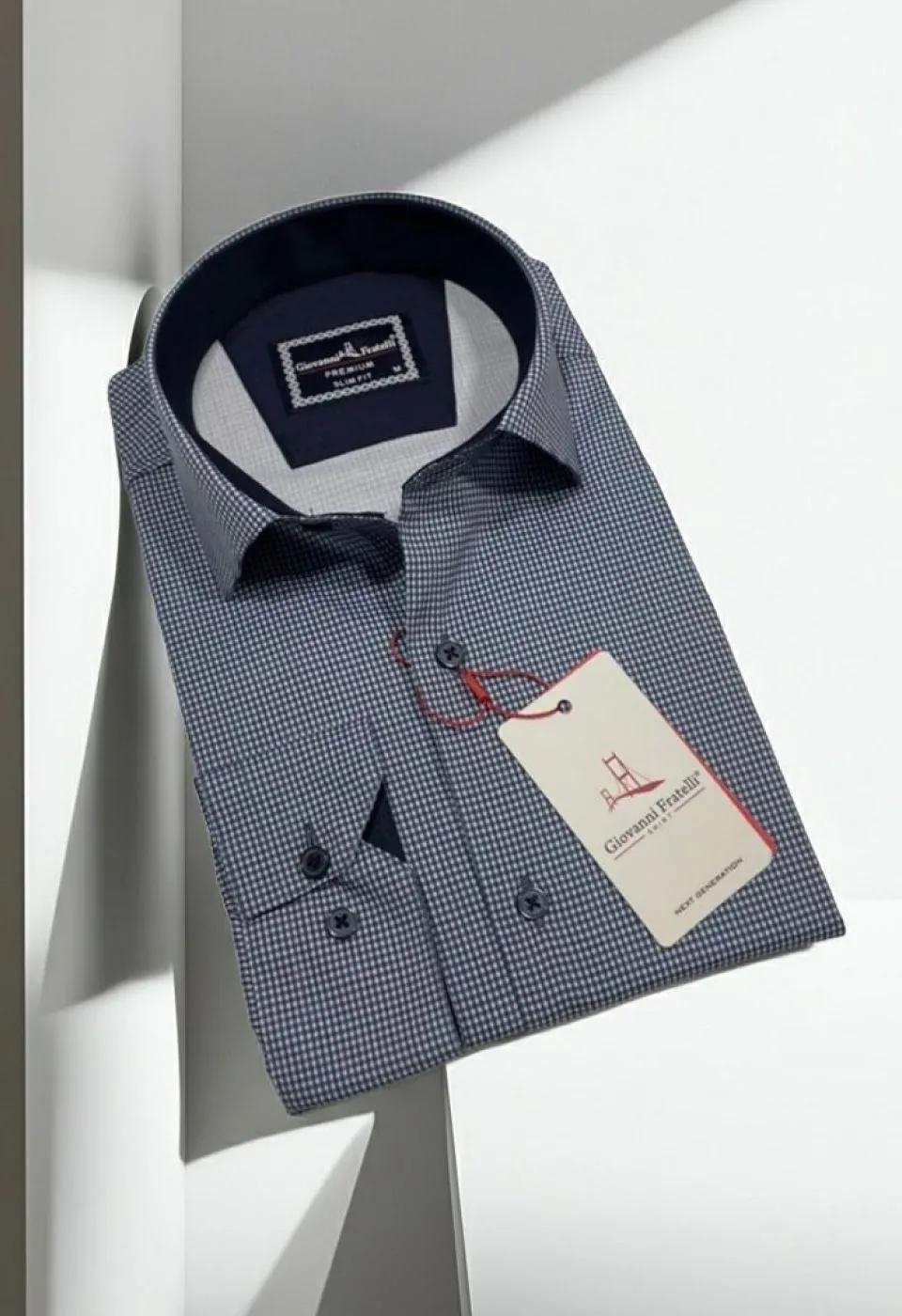 Slim Fit Uzun Kol Desenli Erkek Gömlek 3GMK314109002