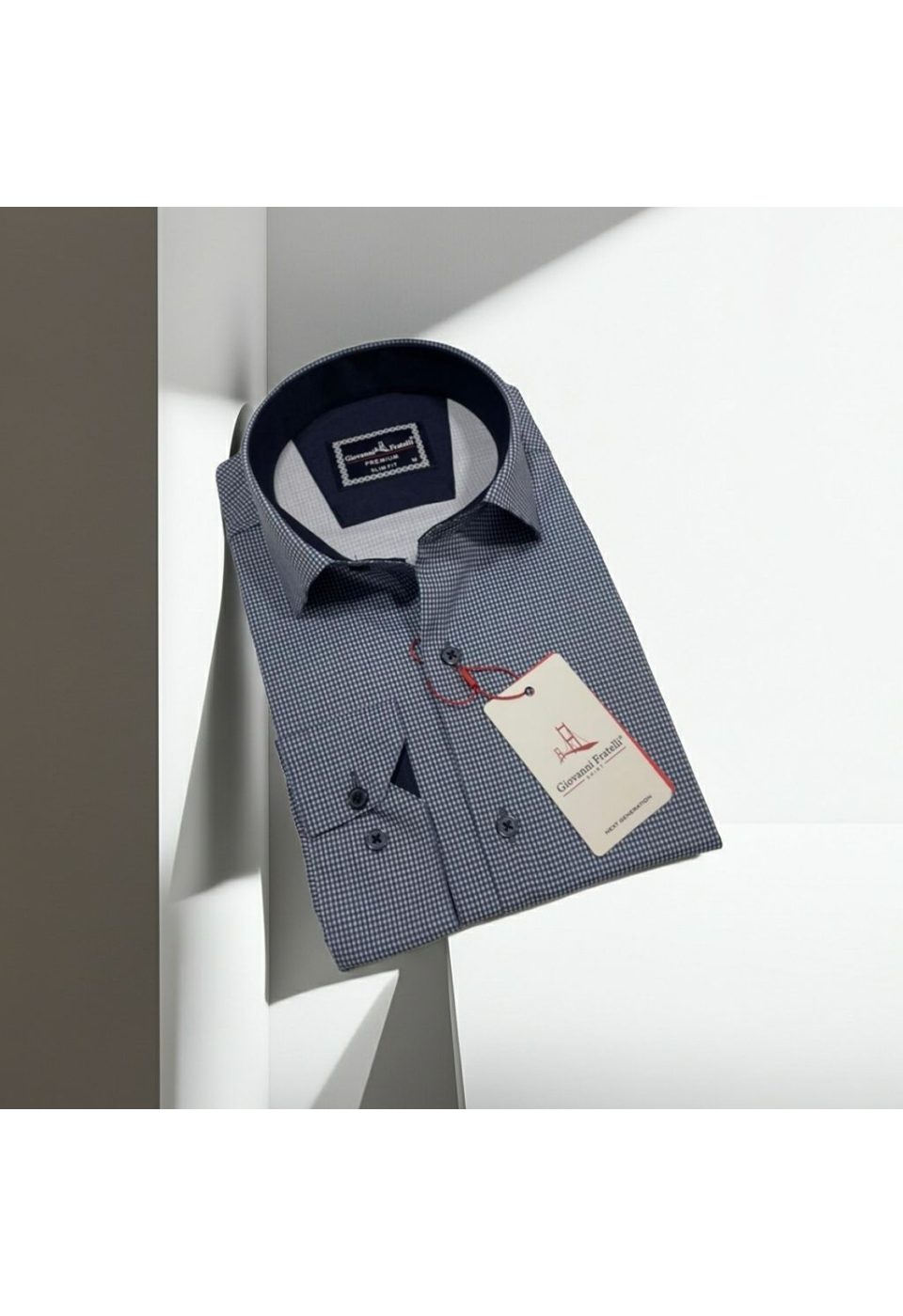 Slim Fit Uzun Kol Desenli Erkek Gömlek 3GMK314109002 - Giovanni Fratelli