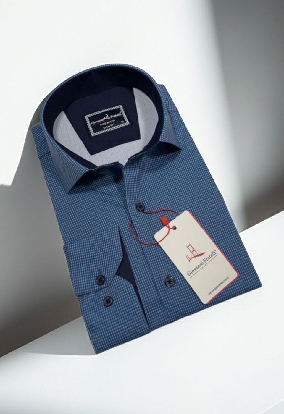 Slim Fit Uzun Kol Desenli Erkek Gömlek 3GMK314109003