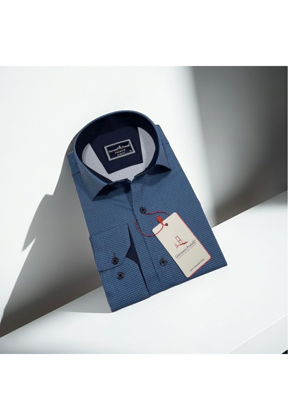 Slim Fit Uzun Kol Desenli Erkek Gömlek 3GMK314109003 - Giovanni Fratelli