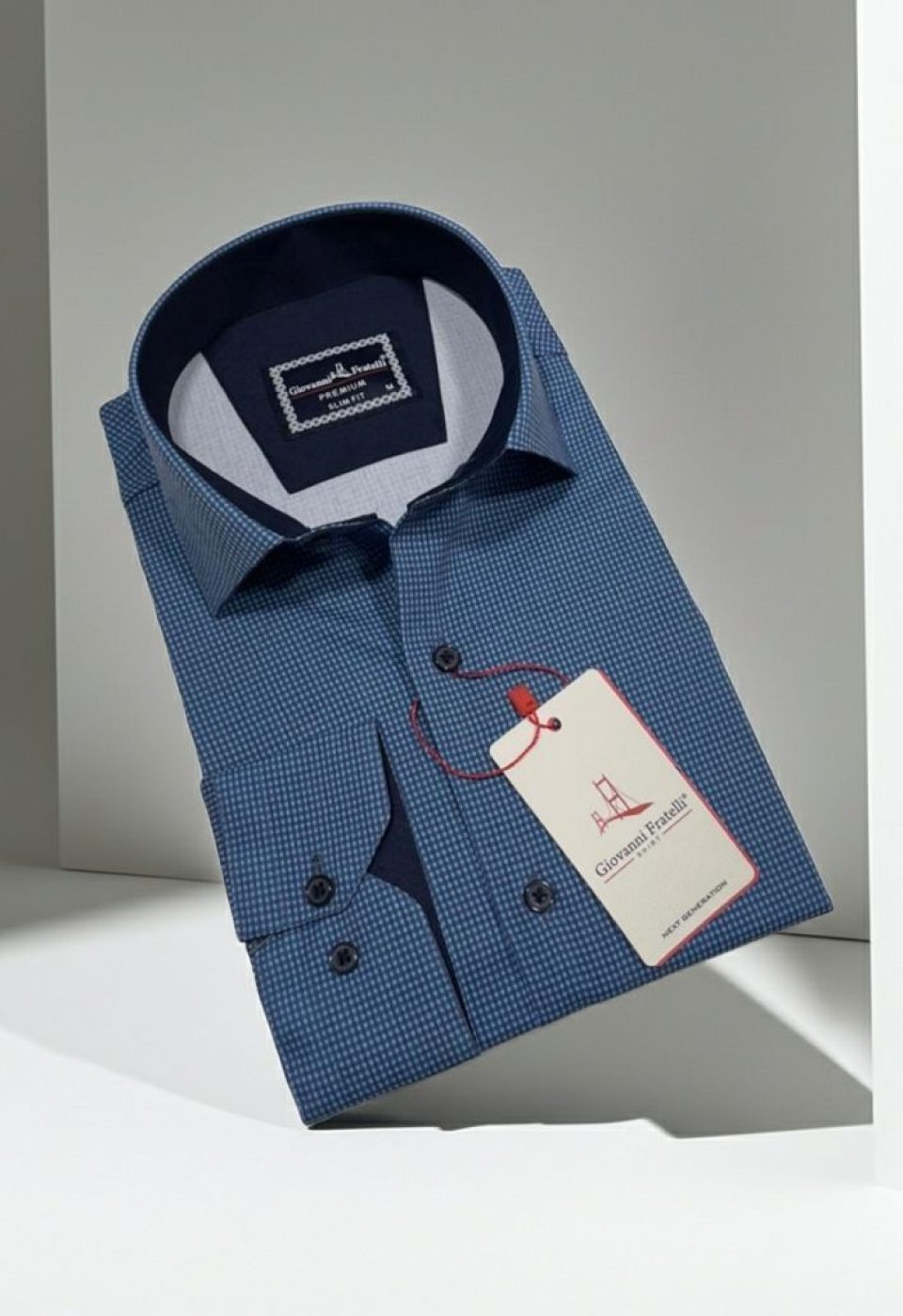 Slim Fit Uzun Kol Desenli Erkek Gömlek 3GMK314109003