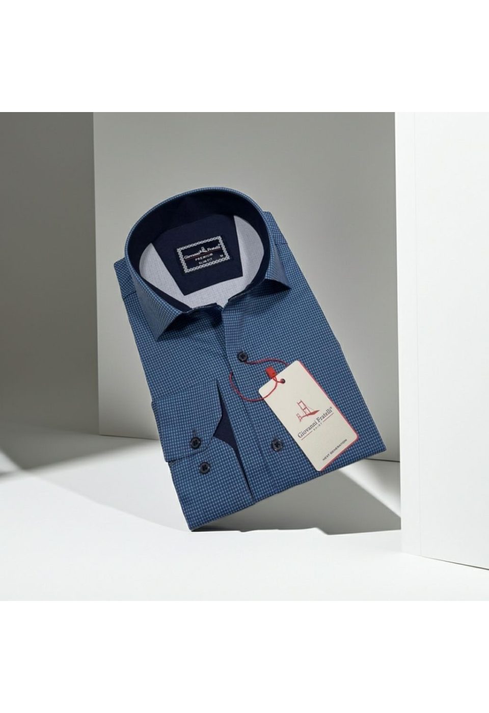 Slim Fit Uzun Kol Desenli Erkek Gömlek 3GMK314109003 - Giovanni Fratelli