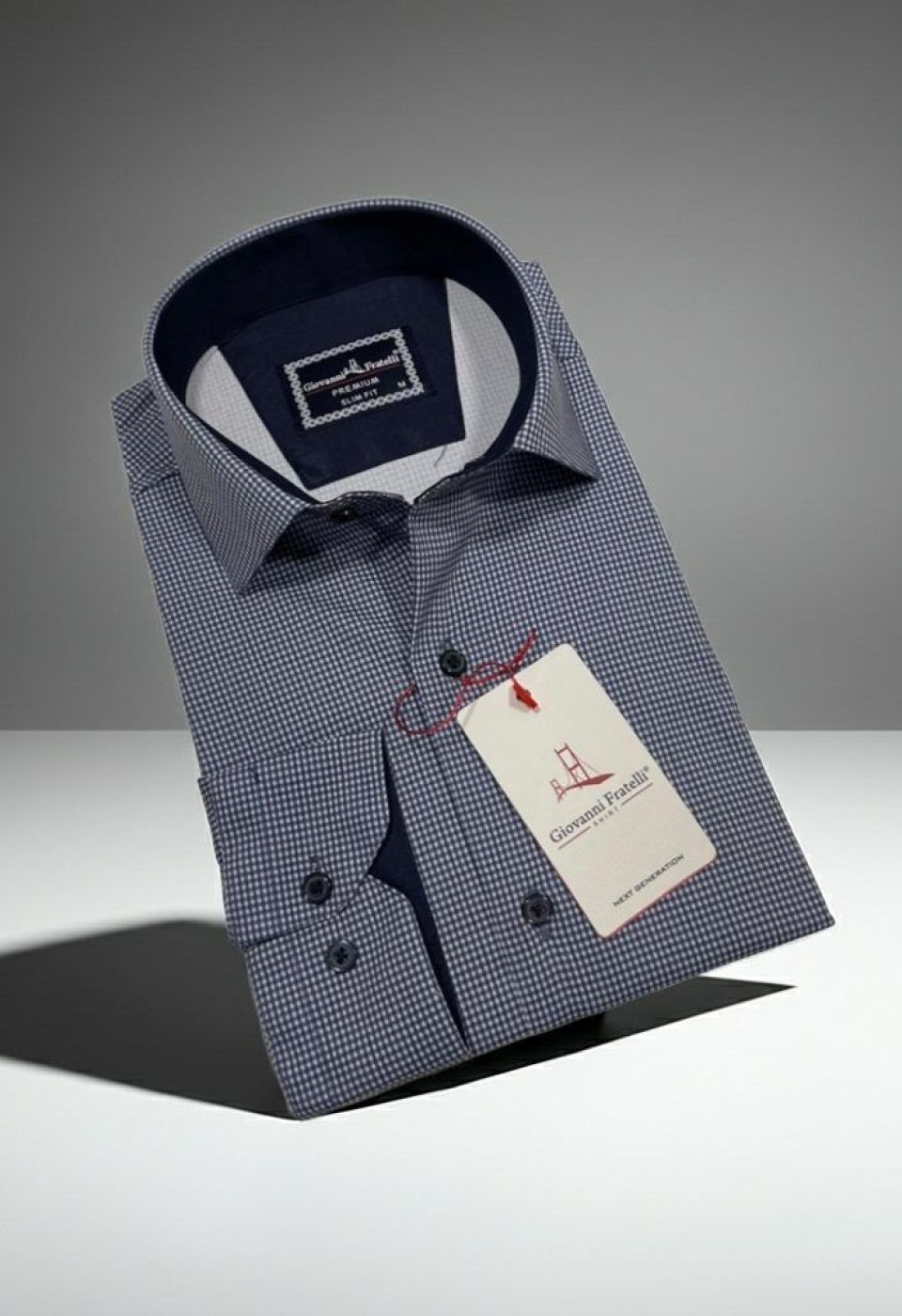 Slim Fit Uzun Kol Desenli Erkek Gömlek 3GMK314109004