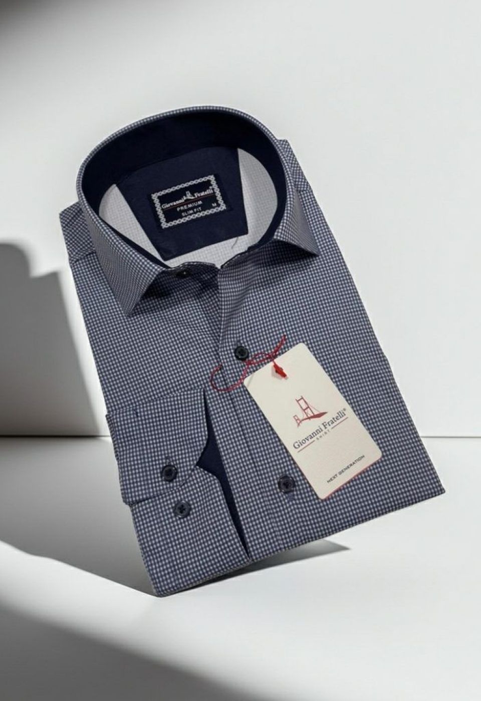 Slim Fit Uzun Kol Desenli Erkek Gömlek 3GMK314109004