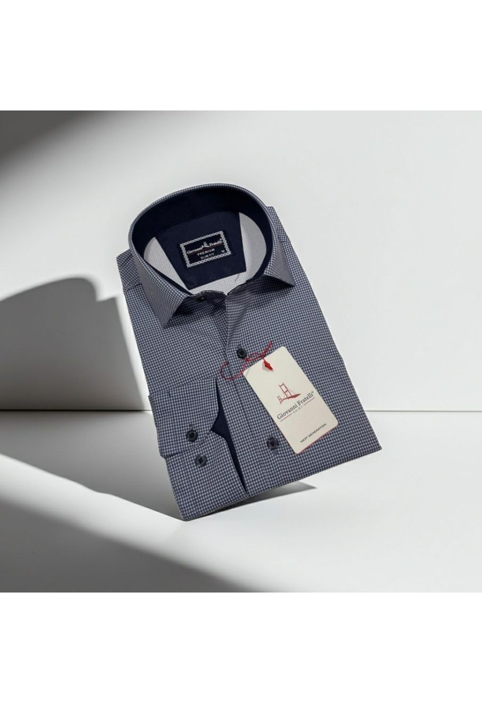Slim Fit Uzun Kol Desenli Erkek Gömlek 3GMK314109004 - Giovanni Fratelli