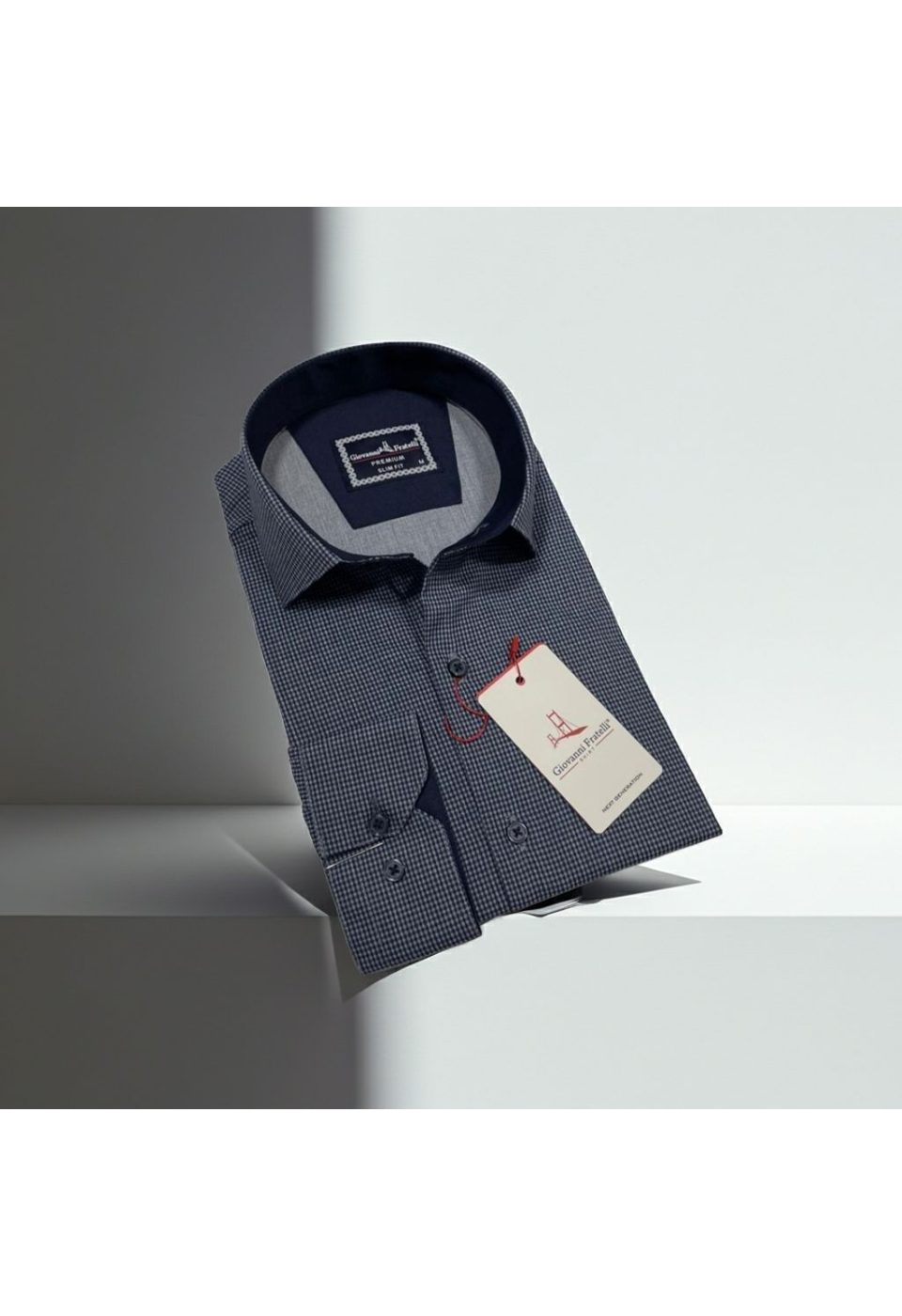 Slim Fit Uzun Kol Desenli Erkek Gömlek 3GMK314109005 - Giovanni Fratelli