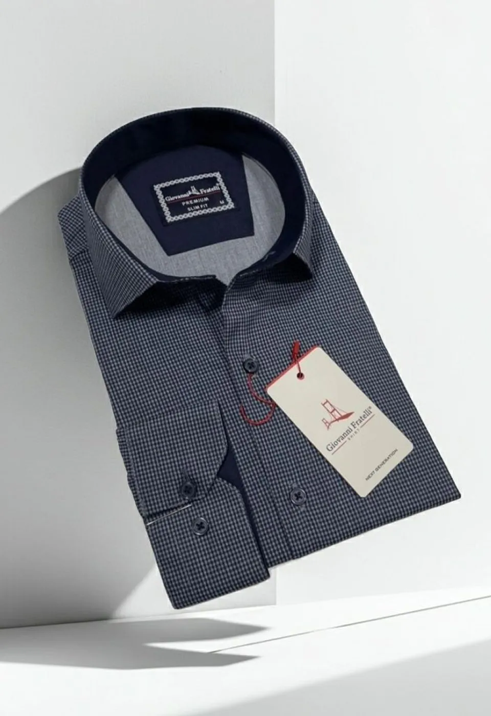 Slim Fit Uzun Kol Desenli Erkek Gömlek 3GMK314109005