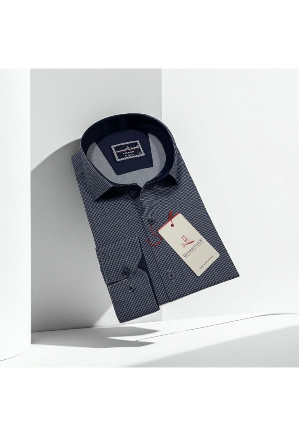 Slim Fit Uzun Kol Desenli Erkek Gömlek 3GMK314109005 - Giovanni Fratelli
