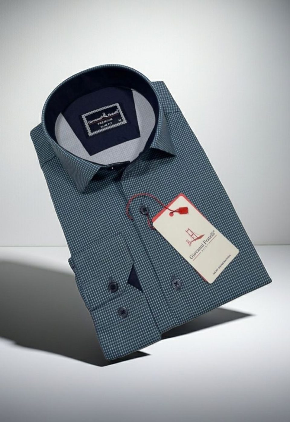 Slim Fit Uzun Kol Desenli Erkek Gömlek 3GMK314109006