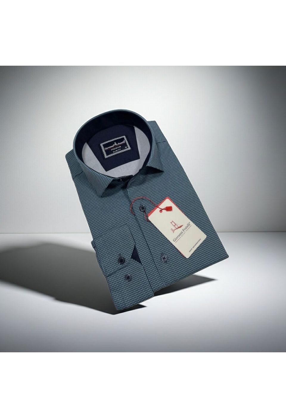 Slim Fit Uzun Kol Desenli Erkek Gömlek 3GMK314109006 - Giovanni Fratelli