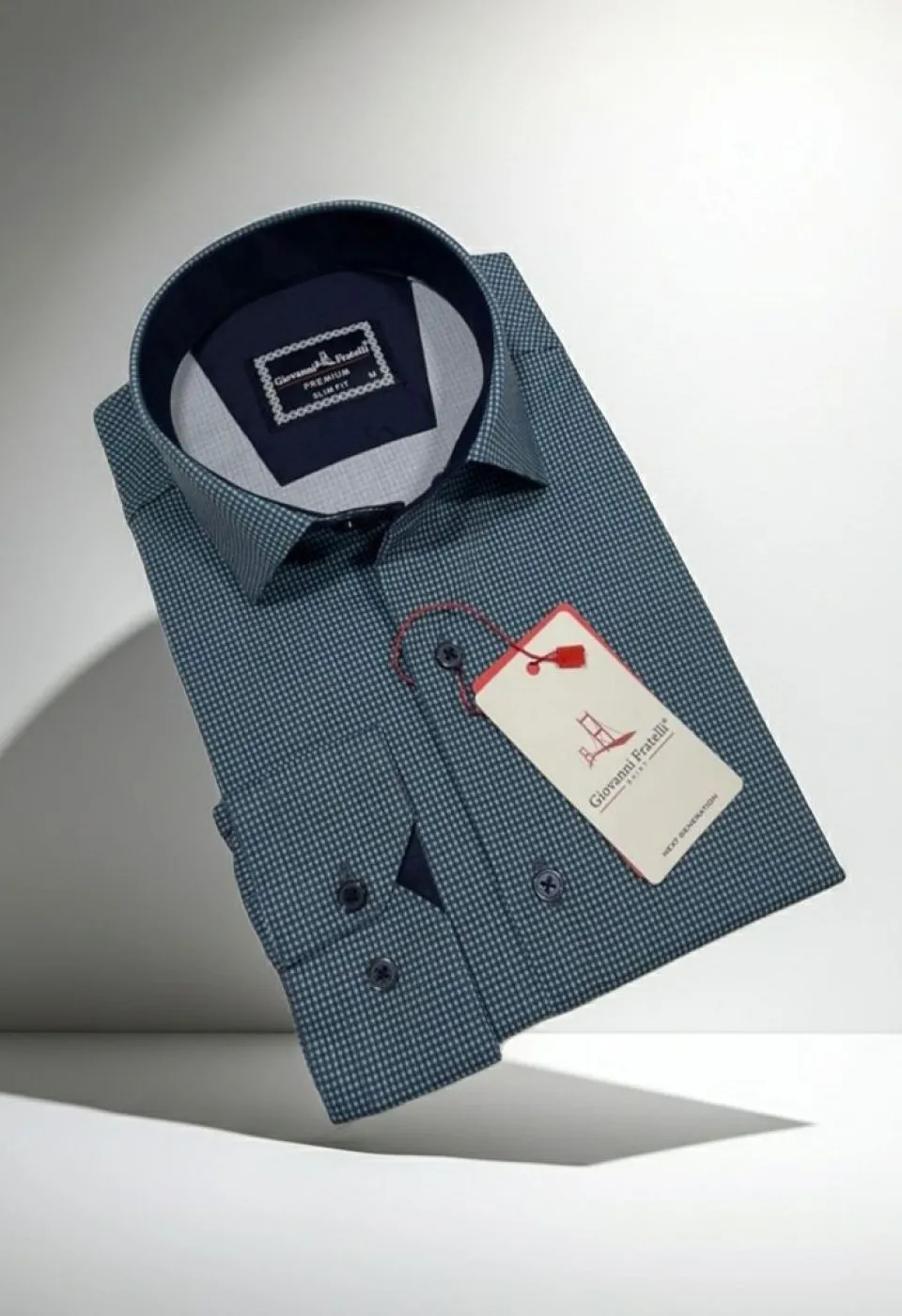 Slim Fit Uzun Kol Desenli Erkek Gömlek 3GMK314109006 Slim Fit Uzun Kol Desenli Erkek Gömlek 3GMK314109006