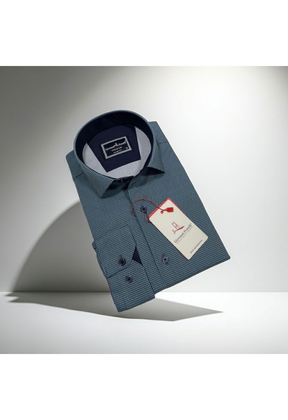 Slim Fit Uzun Kol Desenli Erkek Gömlek 3GMK314109006 - Giovanni Fratelli