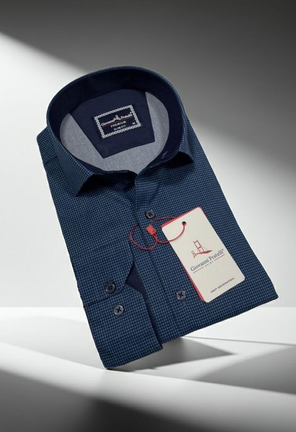 Slim Fit Uzun Kol Desenli Erkek Gömlek 3GMK314109007