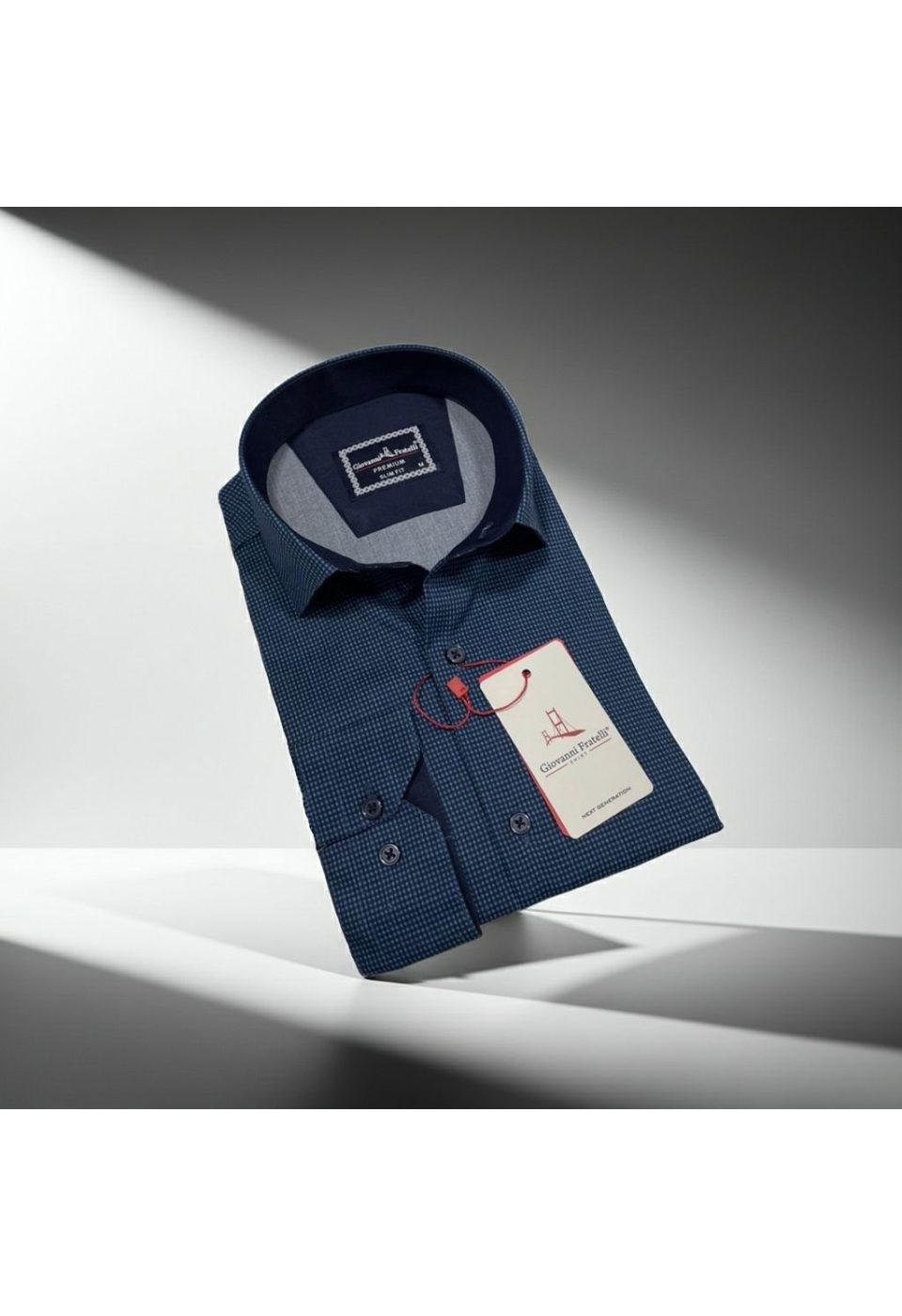 Slim Fit Uzun Kol Desenli Erkek Gömlek 3GMK314109007 - Giovanni Fratelli