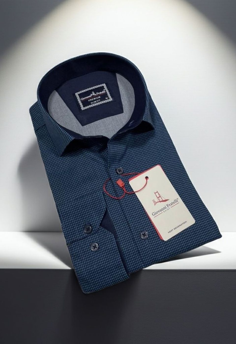 Slim Fit Uzun Kol Desenli Erkek Gömlek 3GMK314109007