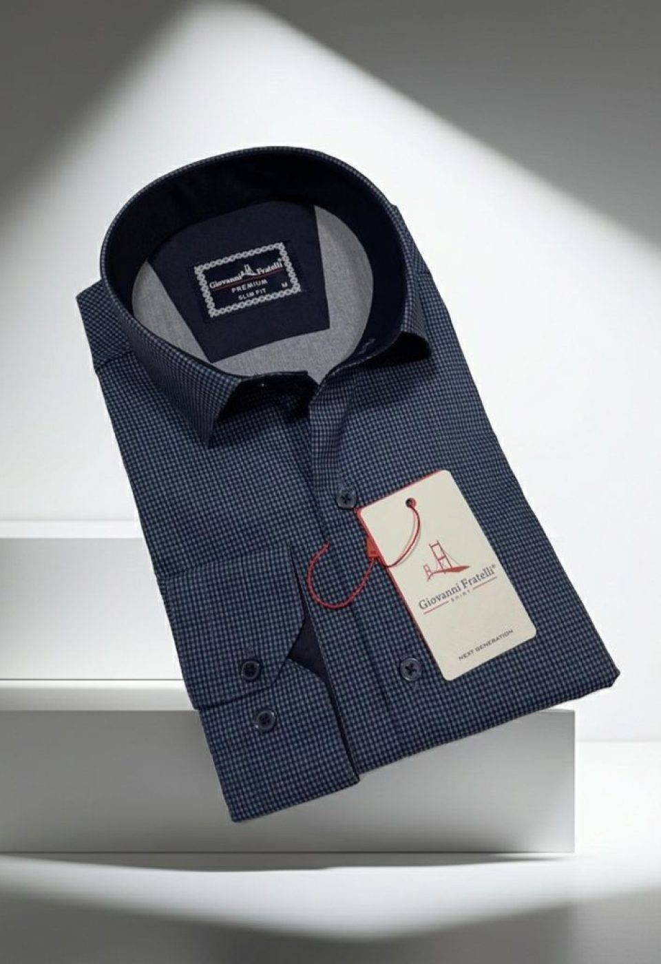 Slim Fit Uzun Kol Desenli Erkek Gömlek 3GMK314109009 - Giovanni Fratelli