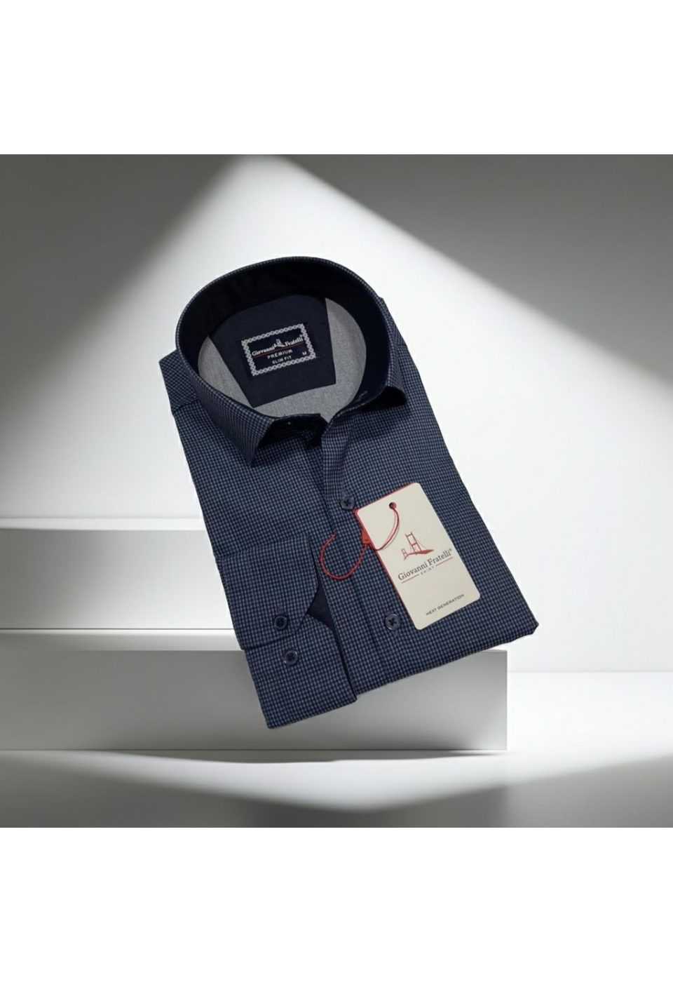Slim Fit Uzun Kol Desenli Erkek Gömlek 3GMK314109009 - Giovanni Fratelli
