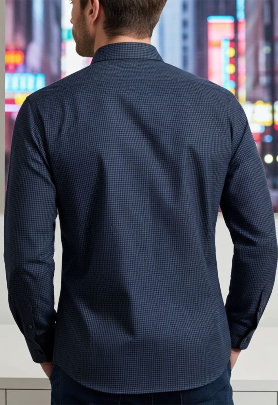 Slim Fit Uzun Kol Desenli Erkek Gömlek 3GMK314109009 - Giovanni Fratelli