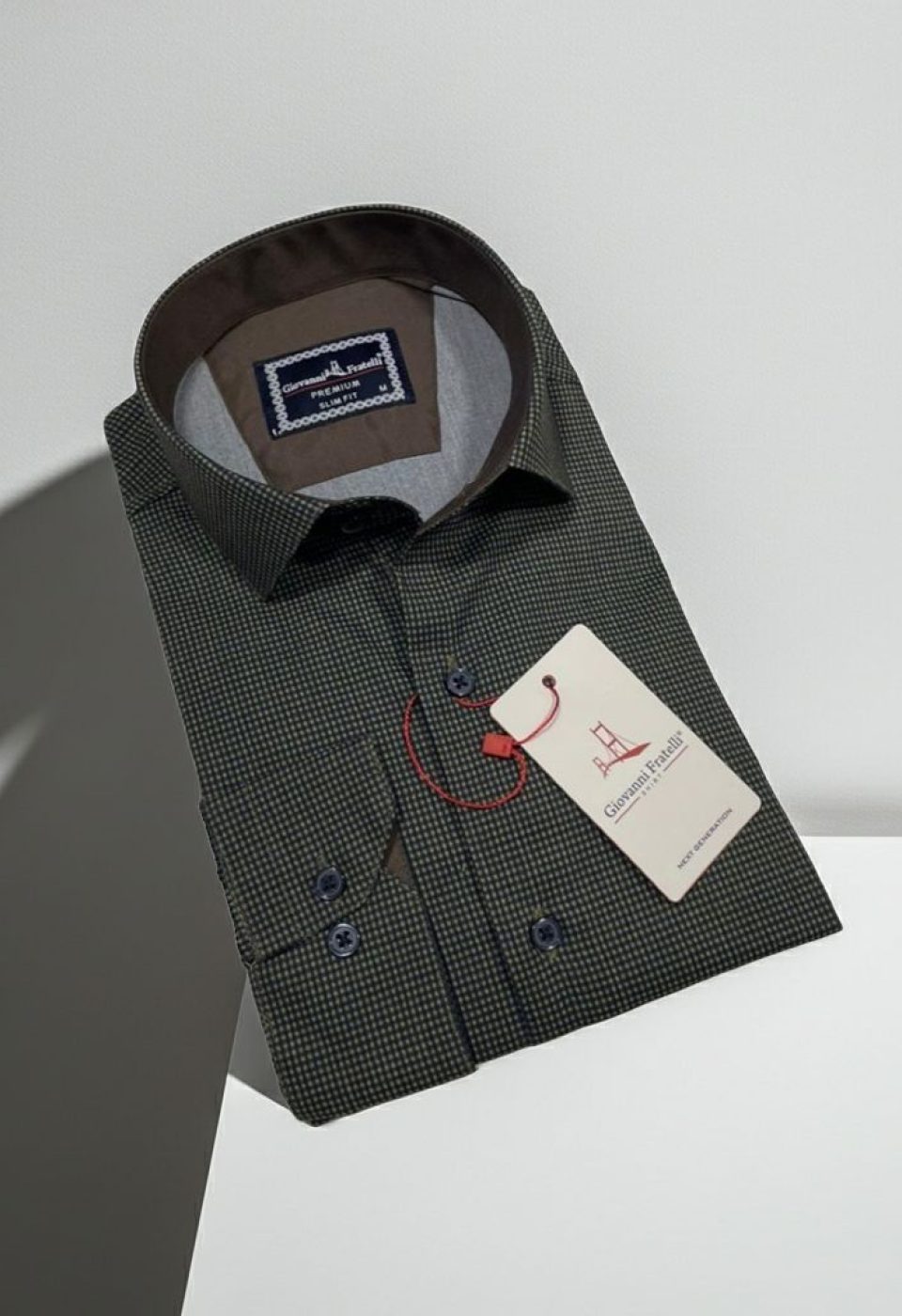 Slim Fit Uzun Kol Desenli Erkek Gömlek 3GMK314109010