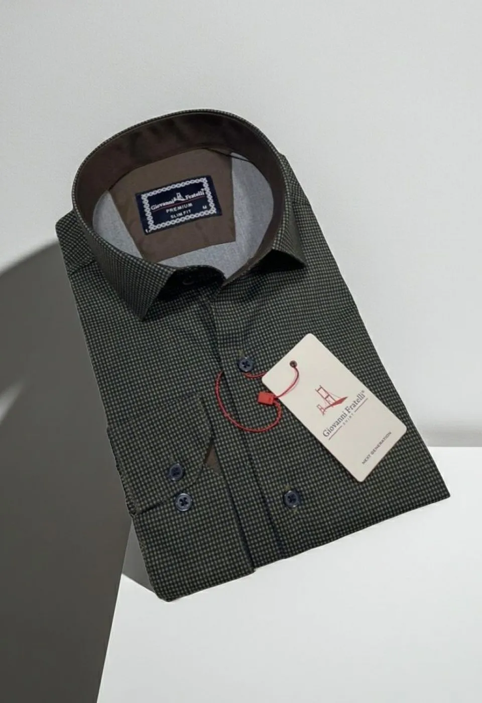 Slim Fit Uzun Kol Desenli Erkek Gömlek 3GMK314109010