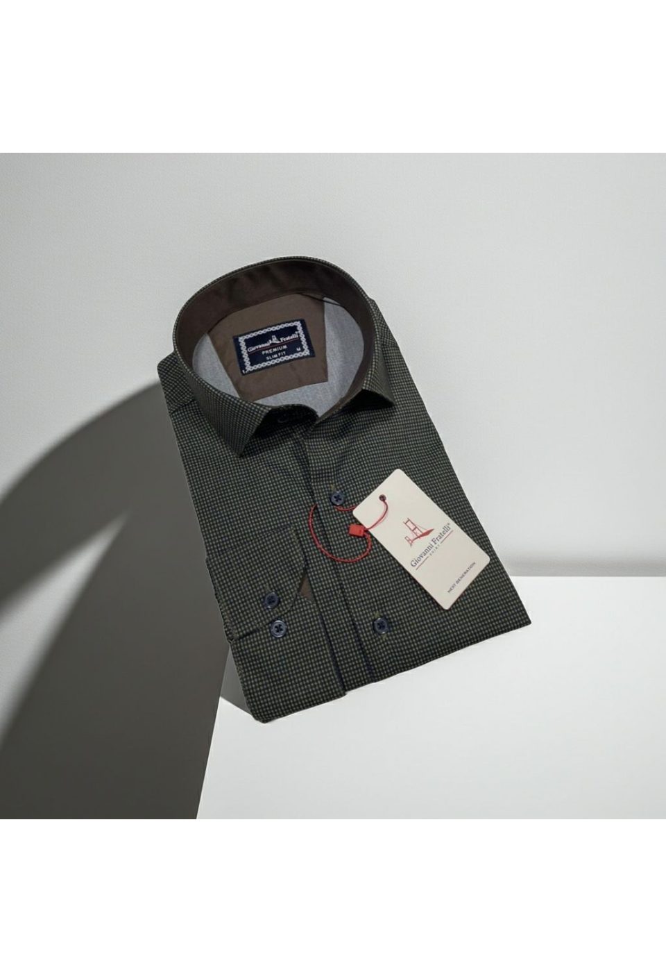Slim Fit Uzun Kol Desenli Erkek Gömlek 3GMK314109010 - Giovanni Fratelli
