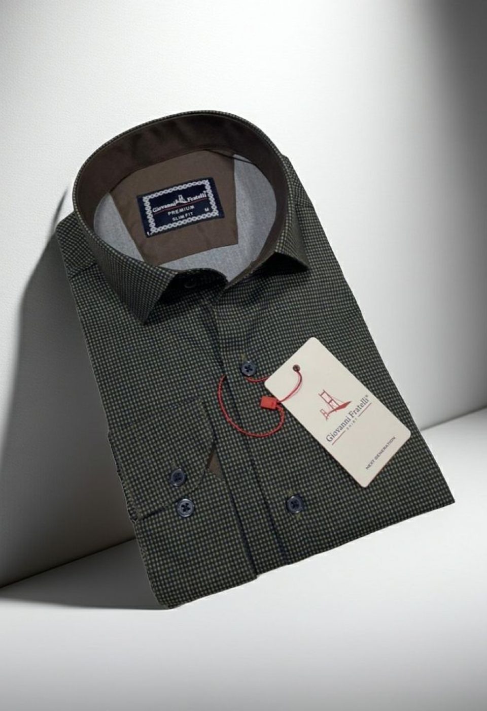 Slim Fit Uzun Kol Desenli Erkek Gömlek 3GMK314109010 - Giovanni Fratelli