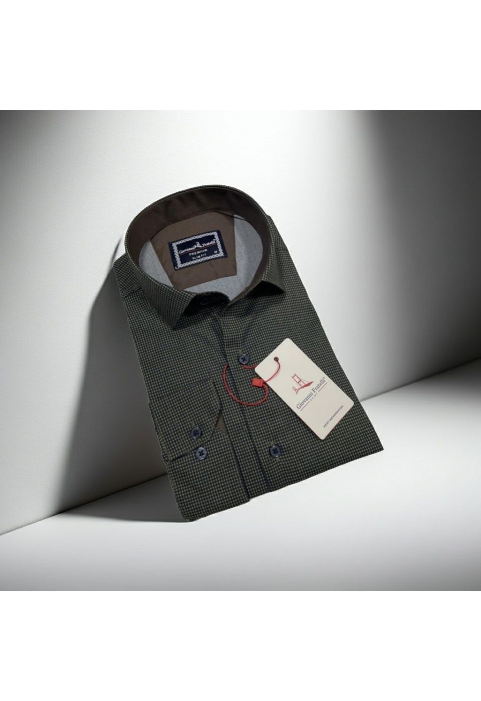 Slim Fit Uzun Kol Desenli Erkek Gömlek 3GMK314109010 - Giovanni Fratelli