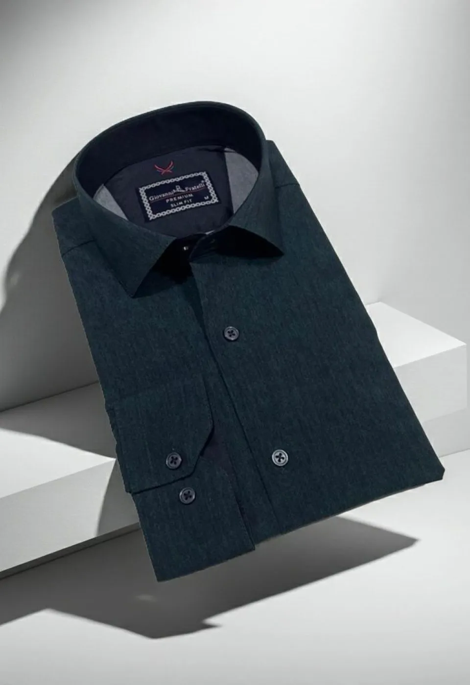 Slim Fit Uzun Kol Desenli Erkek Gömlek 3GMK314110001