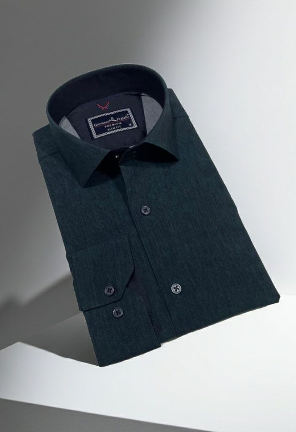 Slim Fit Uzun Kol Desenli Erkek Gömlek 3GMK314110001