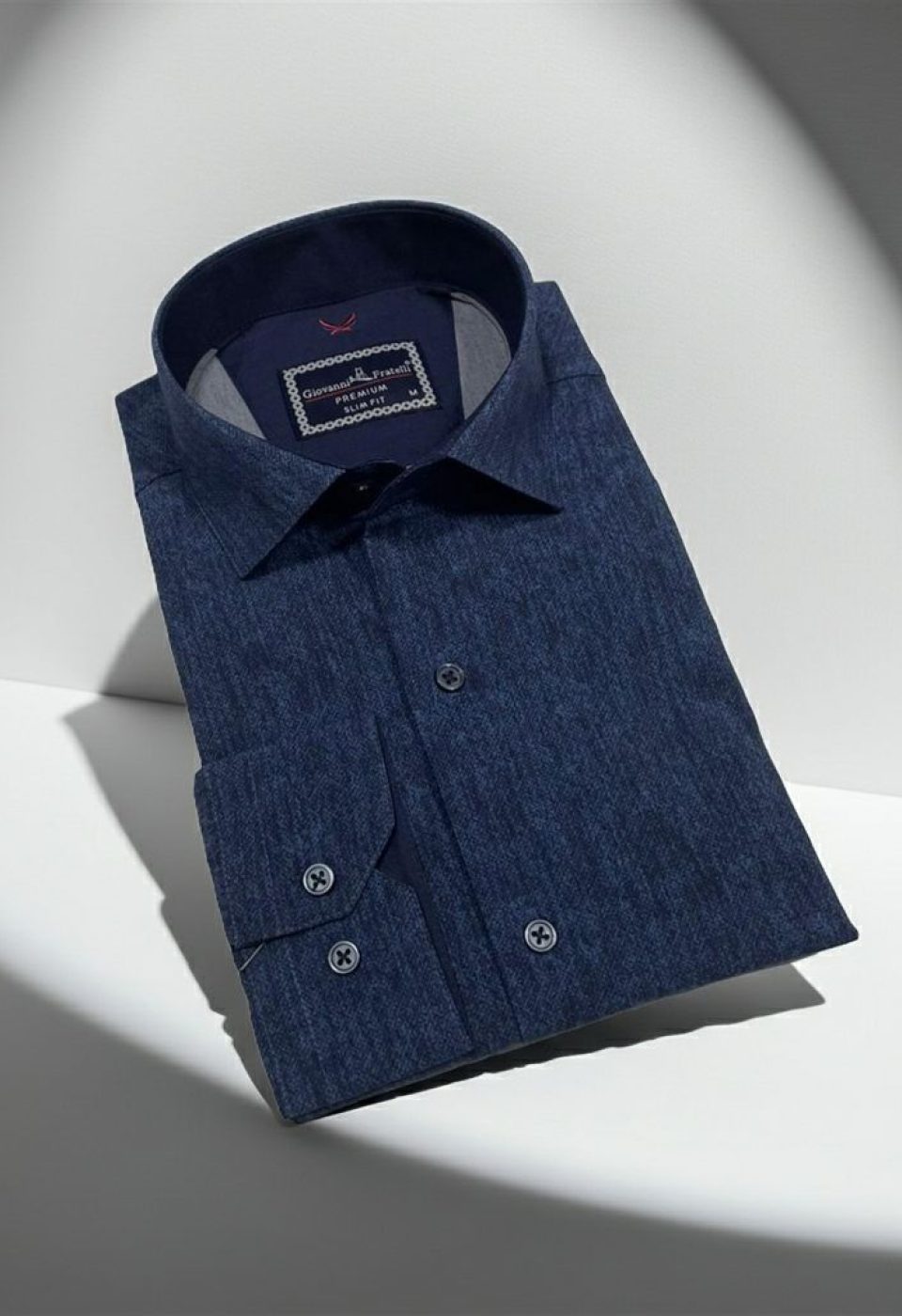 Slim Fit Uzun Kol Desenli Erkek Gömlek 3GMK314110003 - Giovanni Fratelli