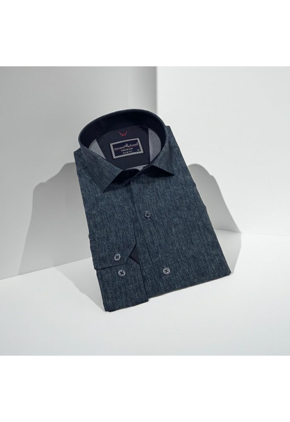 Slim Fit Uzun Kol Desenli Erkek Gömlek 3GMK314110004 - Giovanni Fratelli