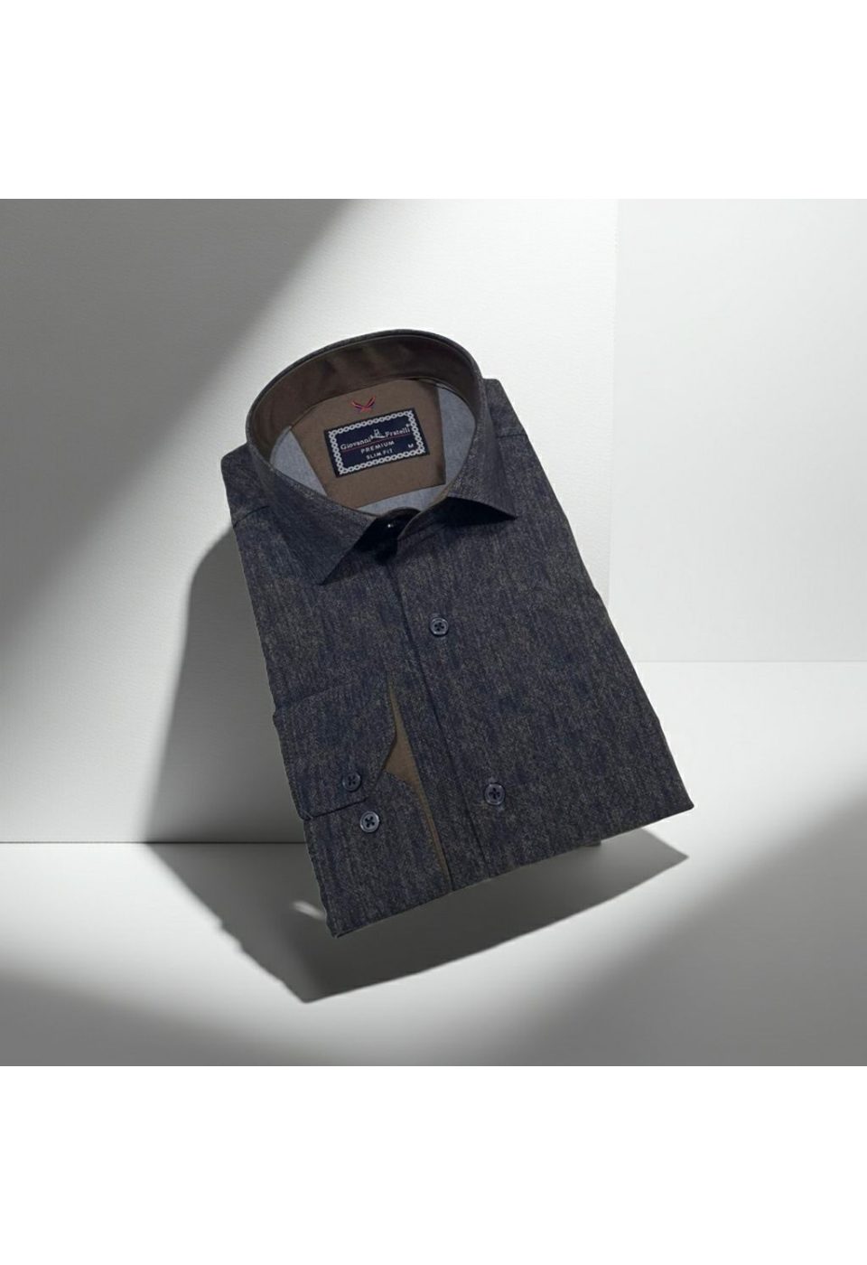 Slim Fit Uzun Kol Desenli Erkek Gömlek 3GMK314110005 - Giovanni Fratelli