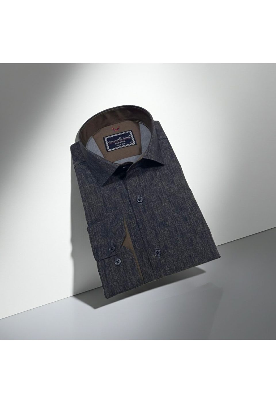 Slim Fit Uzun Kol Desenli Erkek Gömlek 3GMK314110005 - Giovanni Fratelli