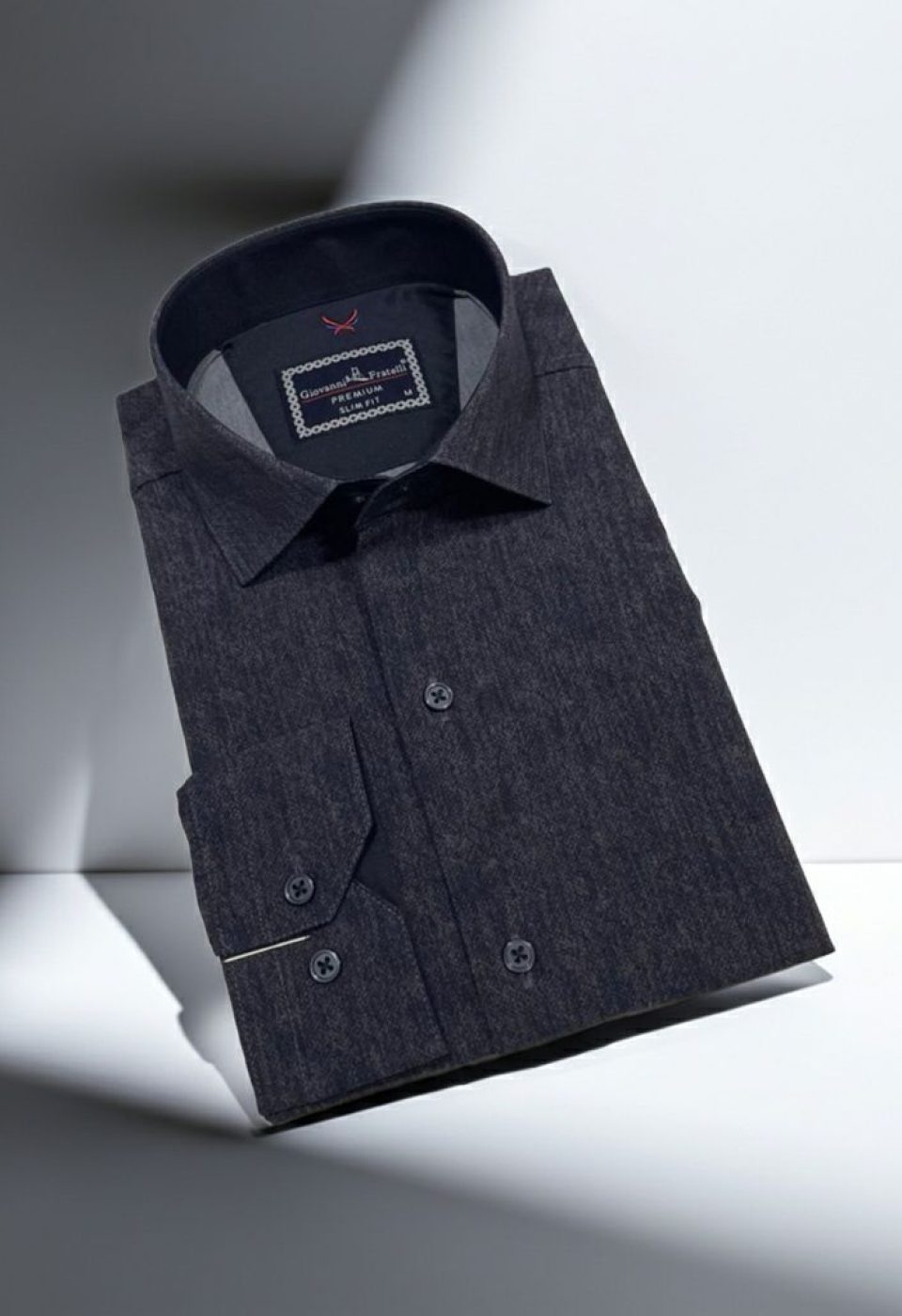 Slim Fit Uzun Kol Desenli Erkek Gömlek 3GMK314110006