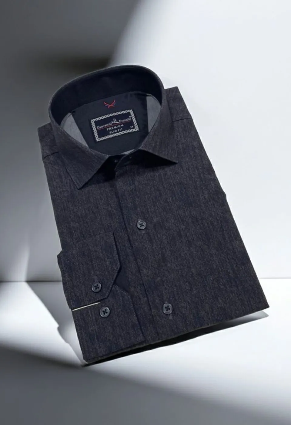 Slim Fit Uzun Kol Desenli Erkek Gömlek 3GMK314110006