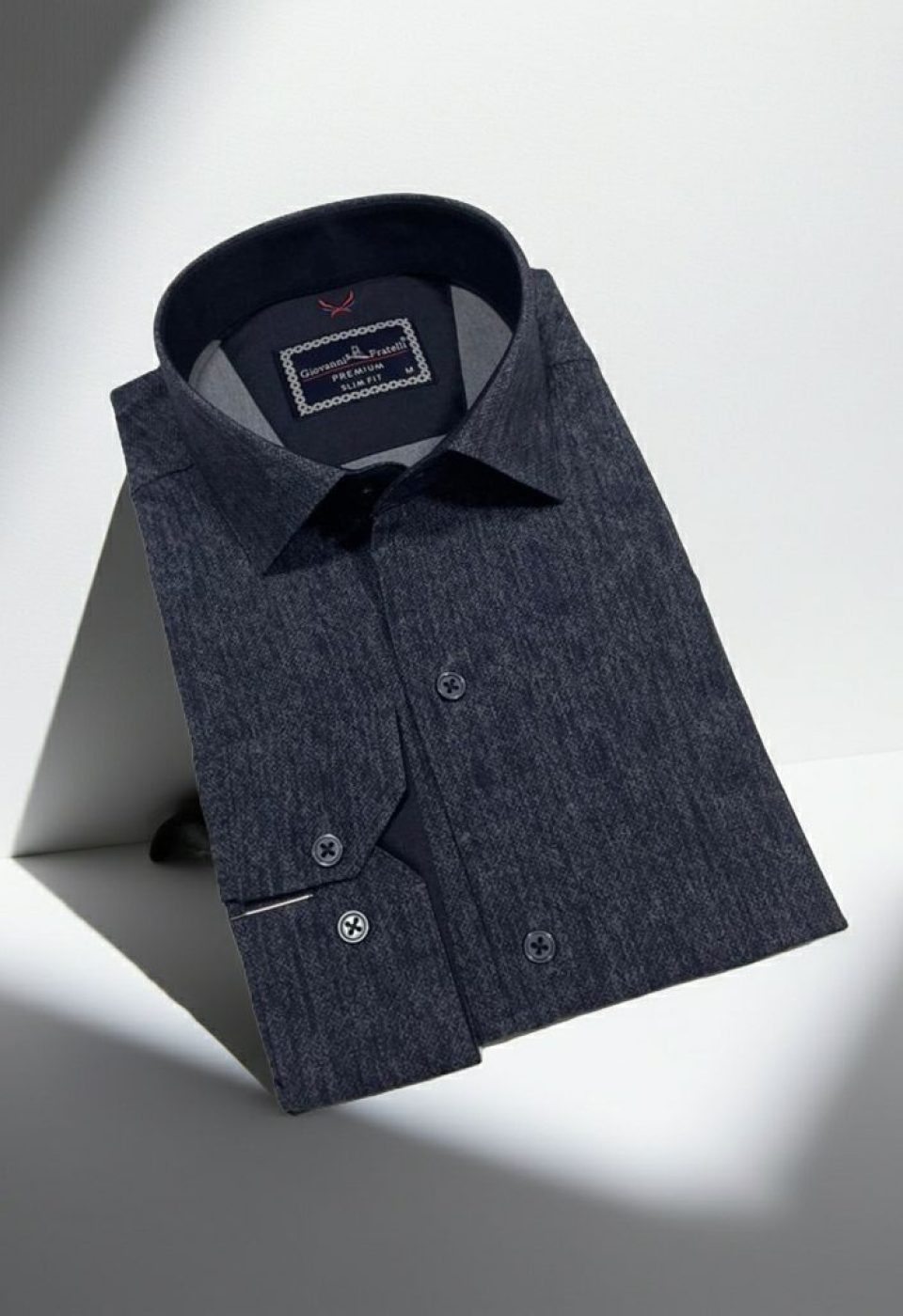 Slim Fit Uzun Kol Desenli Erkek Gömlek 3GMK314110007
