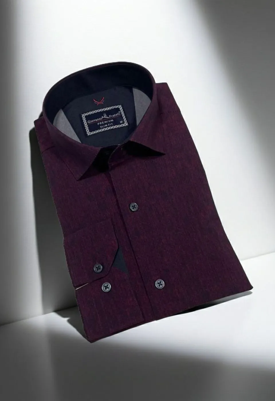 Slim Fit Uzun Kol Desenli Erkek Gömlek 3GMK314110008