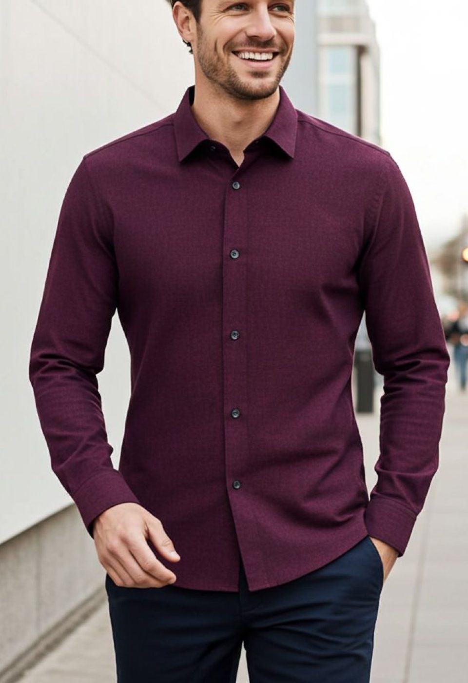 Slim Fit Uzun Kol Desenli Erkek Gömlek 3GMK314110008 - Giovanni Fratelli