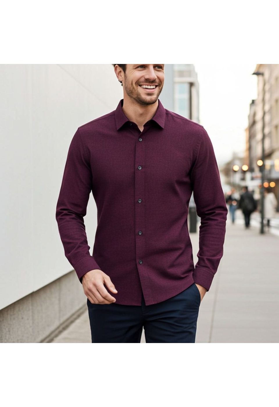 Slim Fit Uzun Kol Desenli Erkek Gömlek 3GMK314110008 - Giovanni Fratelli