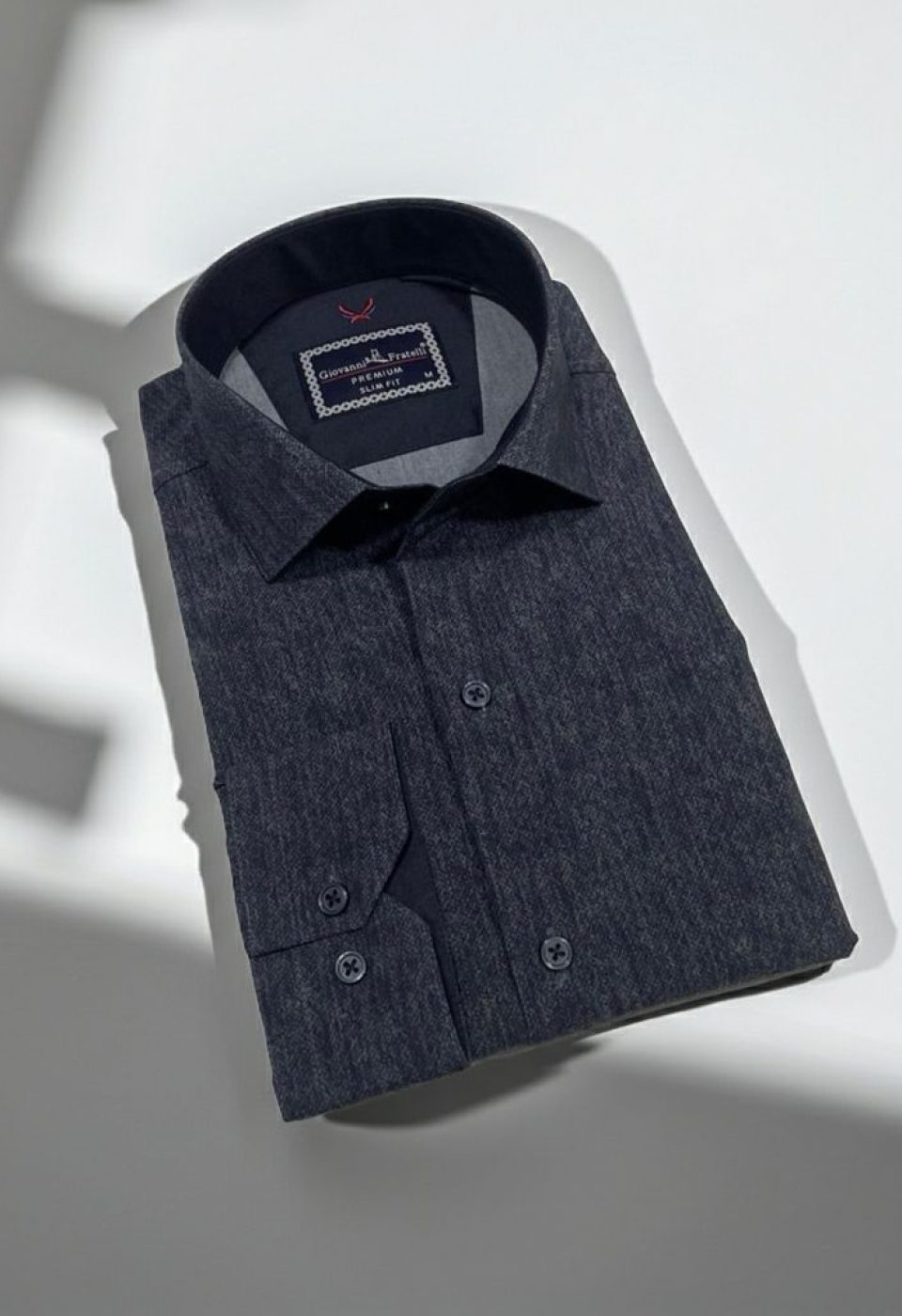 Slim Fit Uzun Kol Desenli Erkek Gömlek 3GMK314110009
