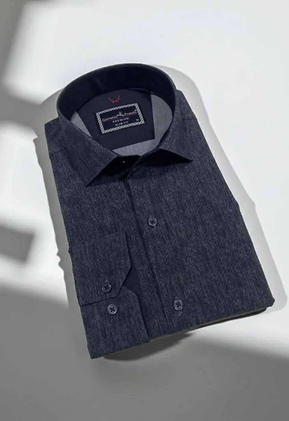 Slim Fit Uzun Kol Desenli Erkek Gömlek 3GMK314110009